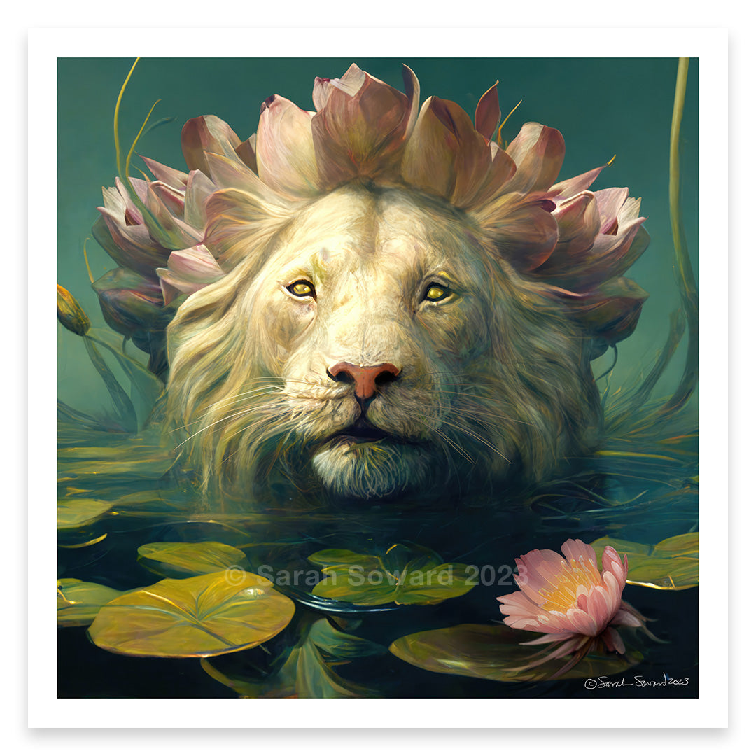 Lotus Lion, Print