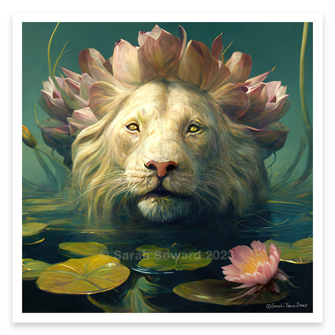 Lotus Lion, Print