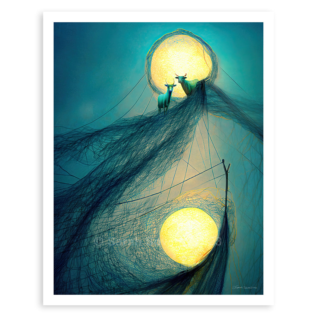 Mesh of Friendship, Herding Animals Print