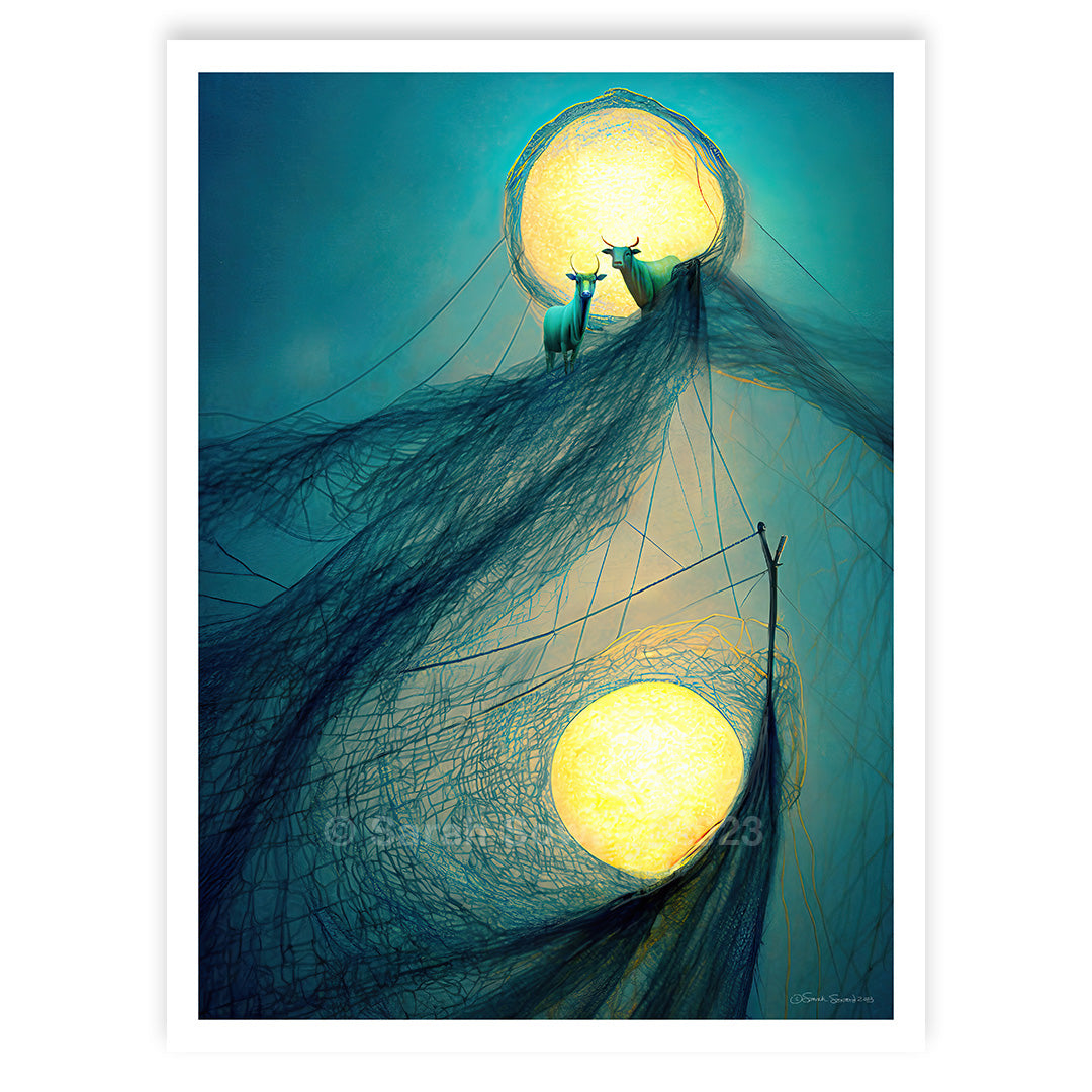Mesh of Friendship, Herding Animals Print