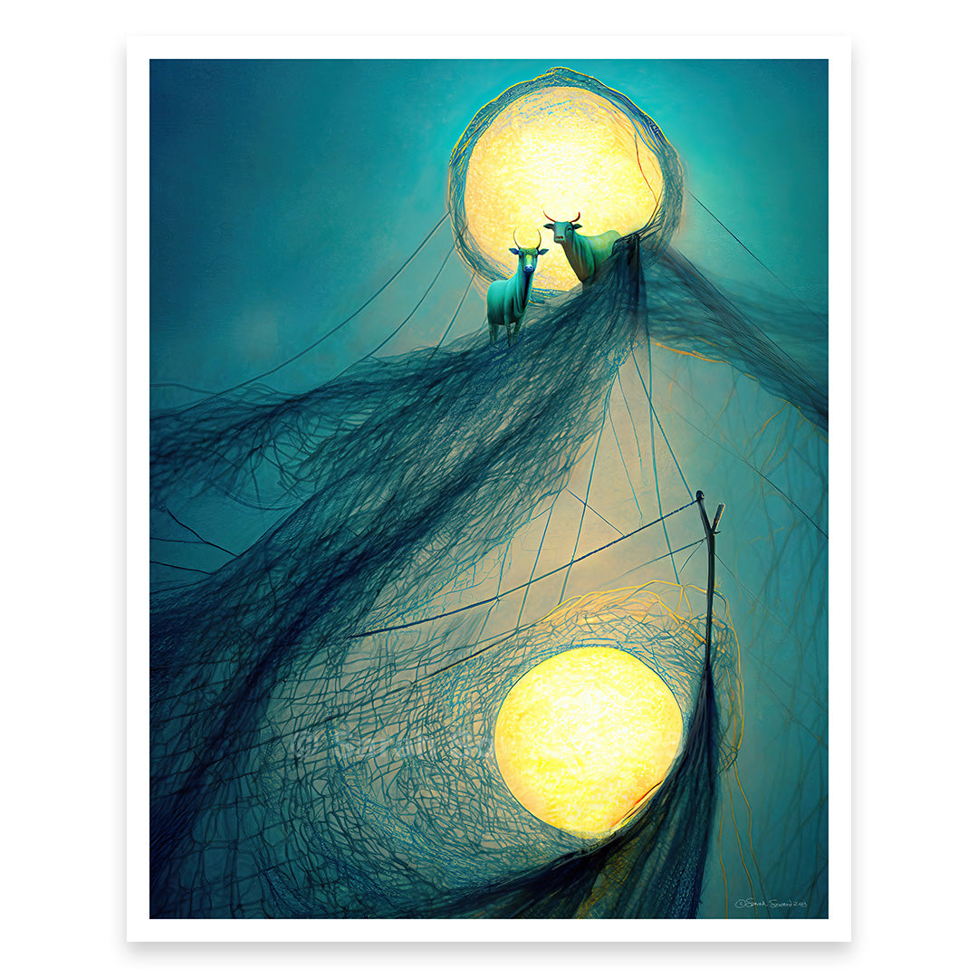 Mesh of Friendship, Herding Animals Print