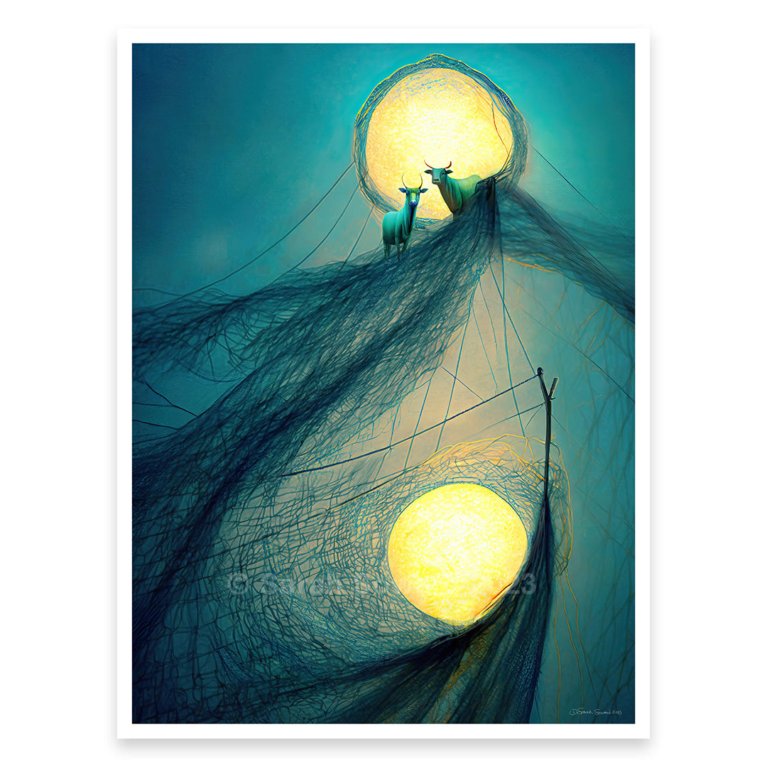 Mesh of Friendship, Herding Animals Print