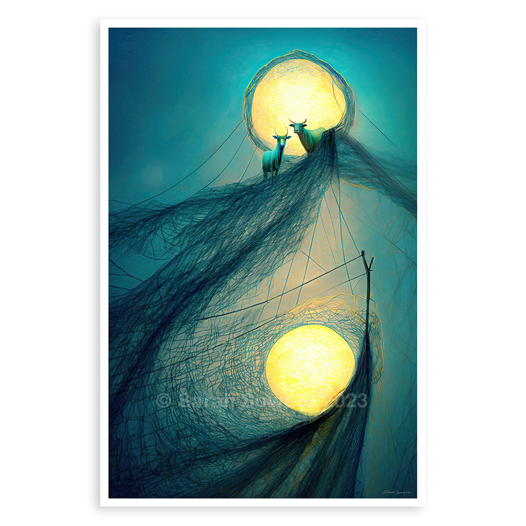 Mesh of Friendship, Herding Animals Print