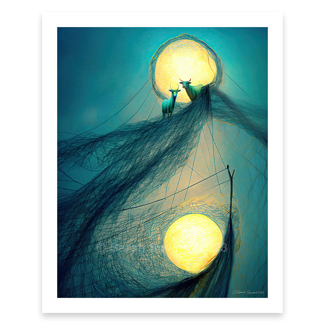 Mesh of Friendship, Herding Animals Print