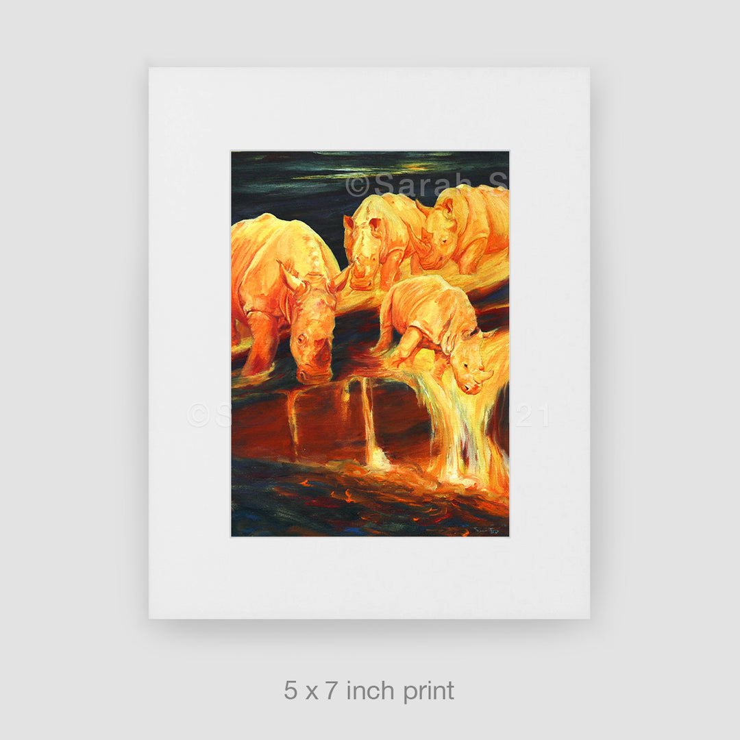 Rhinos for Pele: Vulcan, Limited Edition Print (Last One)