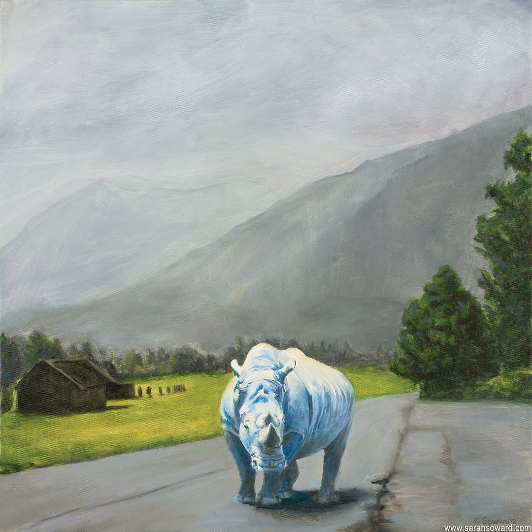 Sky Blue, Original oil painting