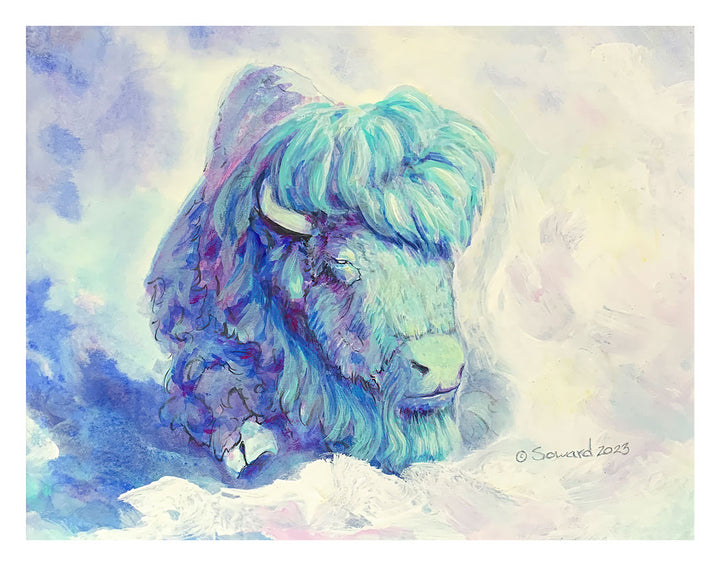 Waking in Aqua, Buffalo, Print