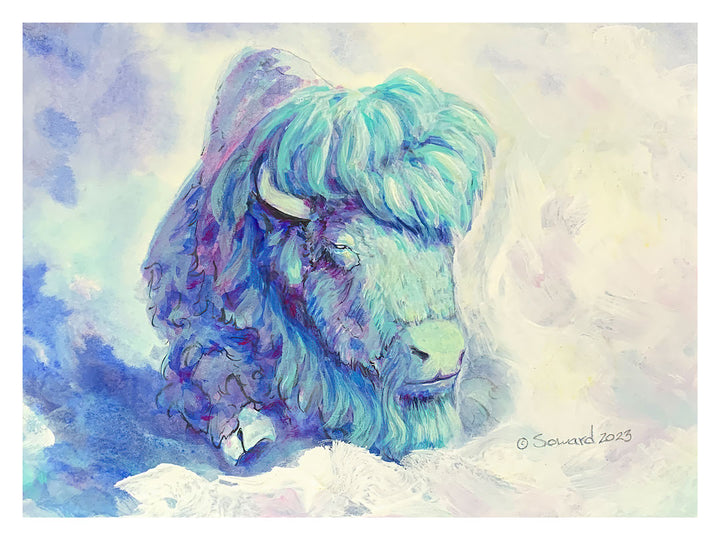 Waking in Aqua, Buffalo, Print