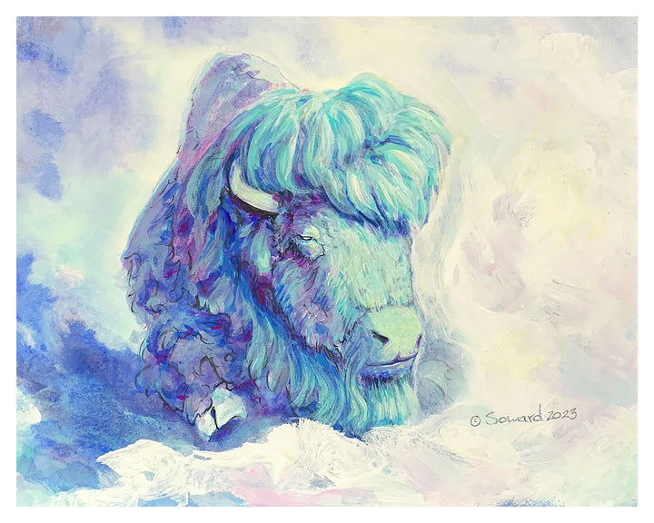 Waking in Aqua, Buffalo, Print