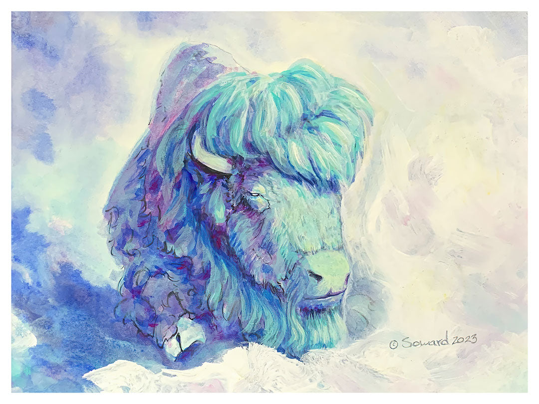 Waking in Aqua, Buffalo, Print