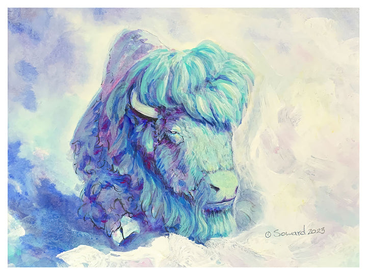 Waking in Aqua, Buffalo, Print