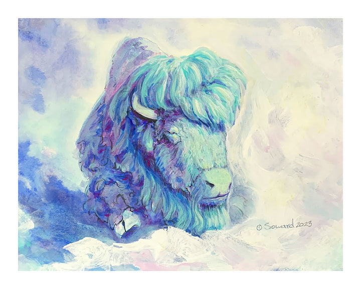 Waking in Aqua, Buffalo, Print
