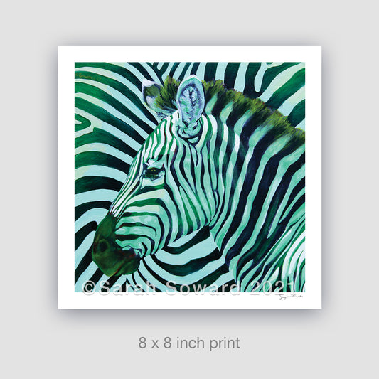 Greenalicious, Zebra, Limited Edition Print