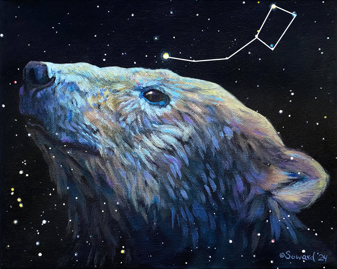 Arctic Ursa Minor, Polar Bear, Original Painting