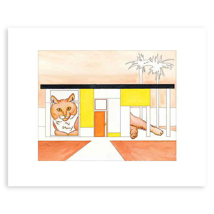 Belle, Modern House Cats Painting