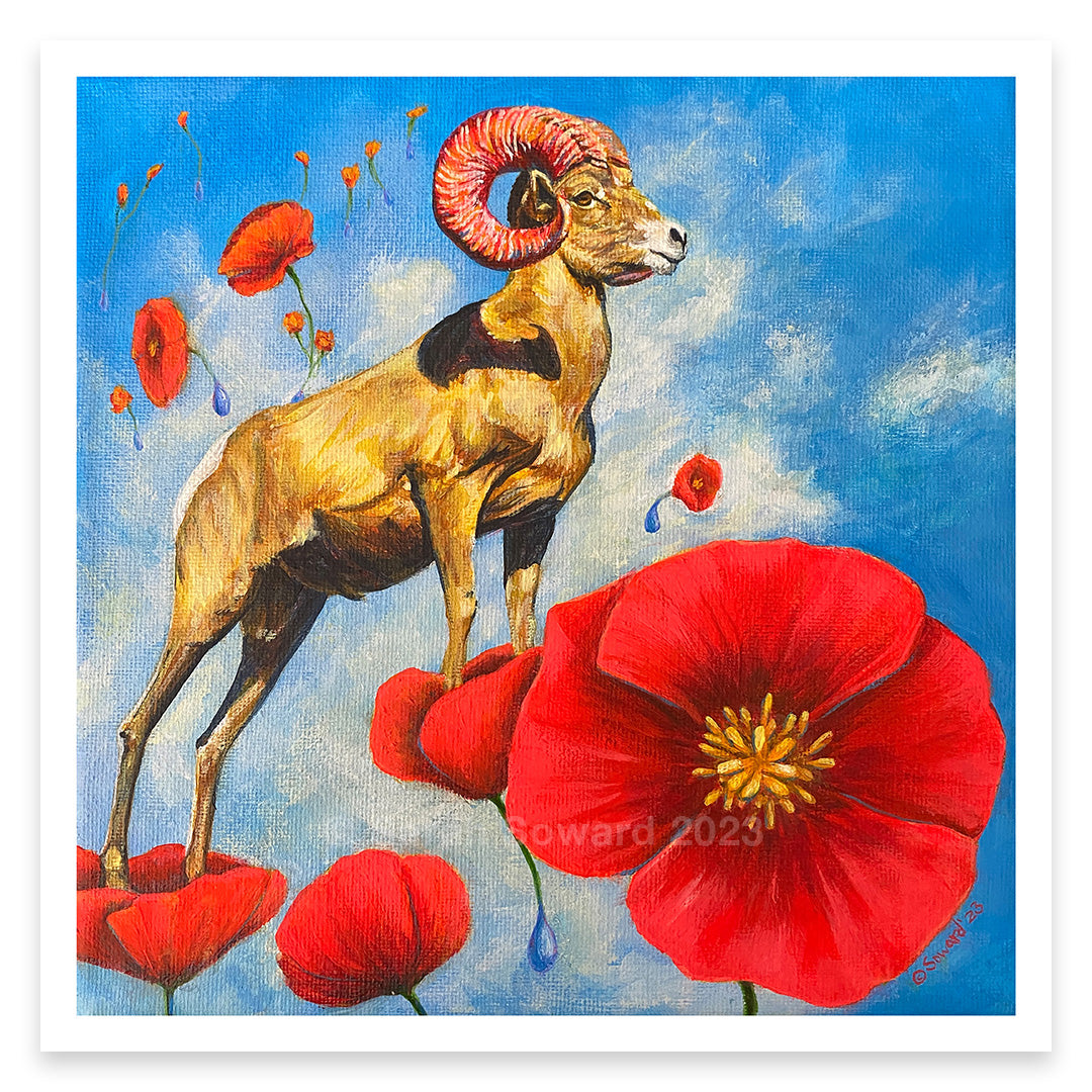 Big Horned Poppies, Print