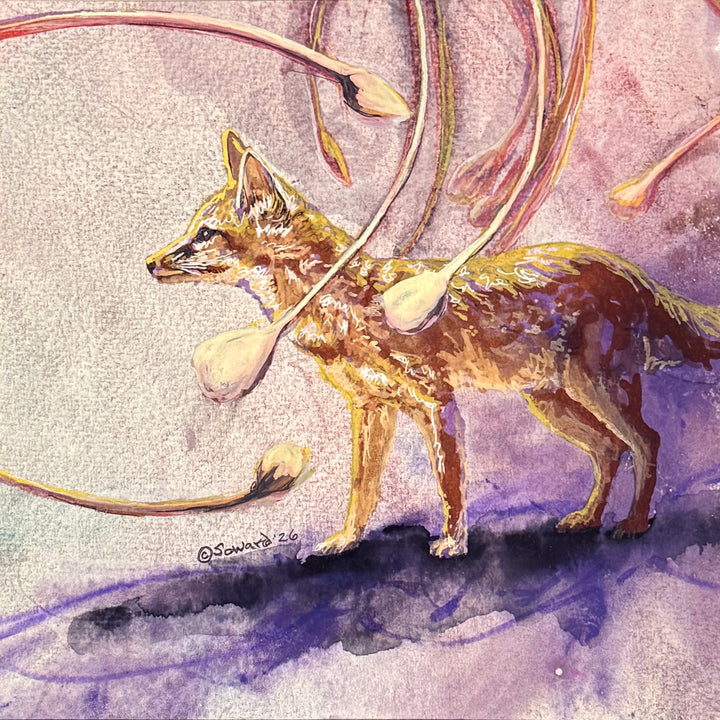 Blooming In, Kit Fox, Original Painting