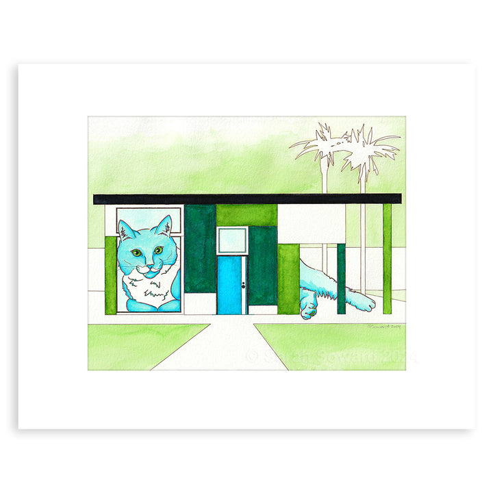 Delilah, Modern House Cats Painting