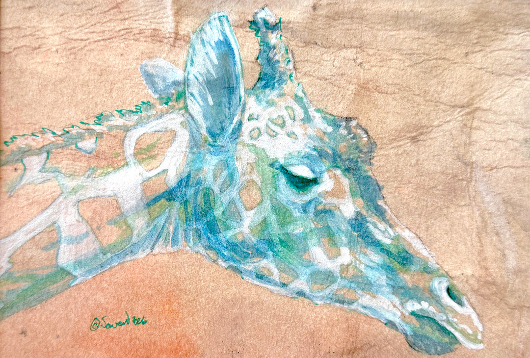 Gentle Giraffe, Original Painting