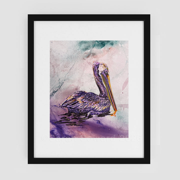 Gliding Along, Pelican, Original Painting