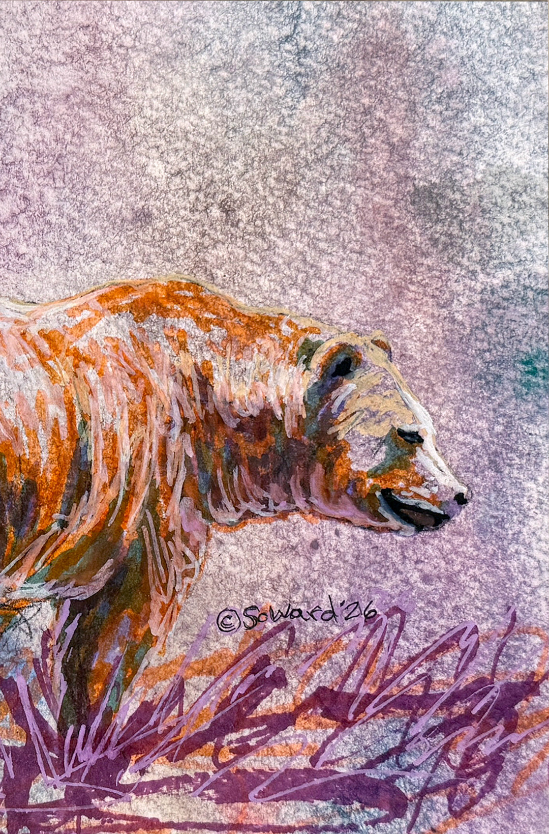 Happy Bear, Original Painting