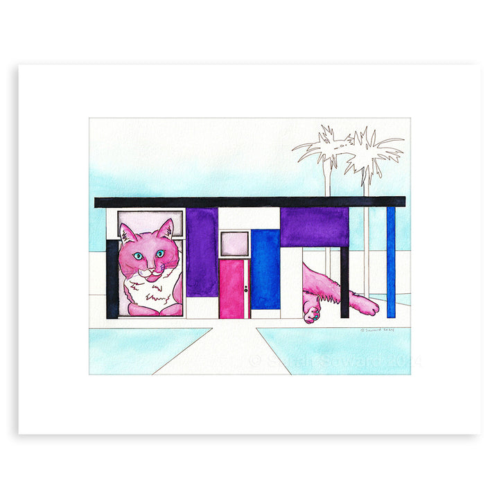 Honey Bun, Modern House Cats Painting