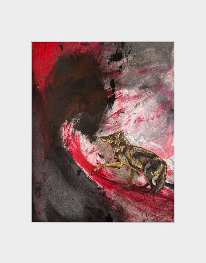 I Will Survive This Too, Wolf, Original Painting