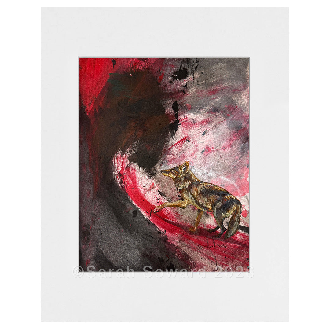 I Will Survive This Too, Wolf, Original Painting