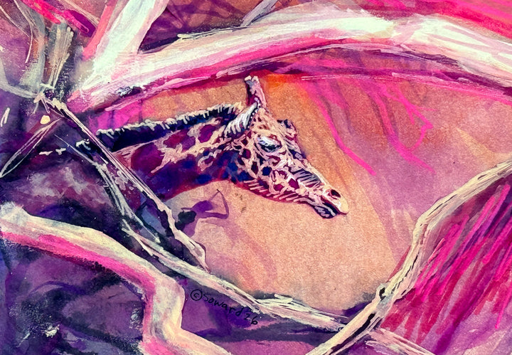 It Don't Bother Me, Giraffe, Original Painting