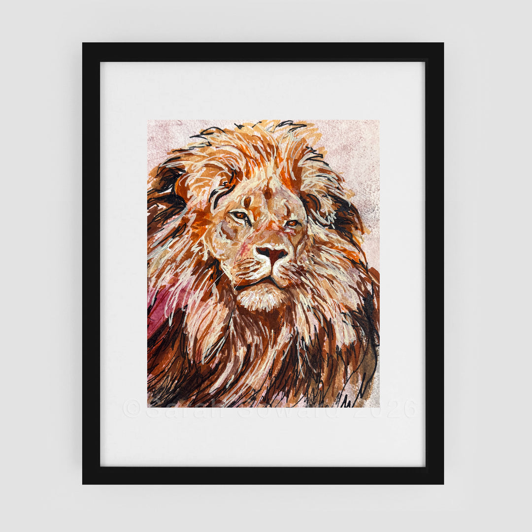 Mane Attraction, Lion, Original Painting