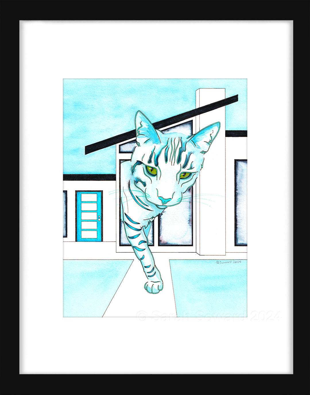 Monterey, Modern House Cats Painting