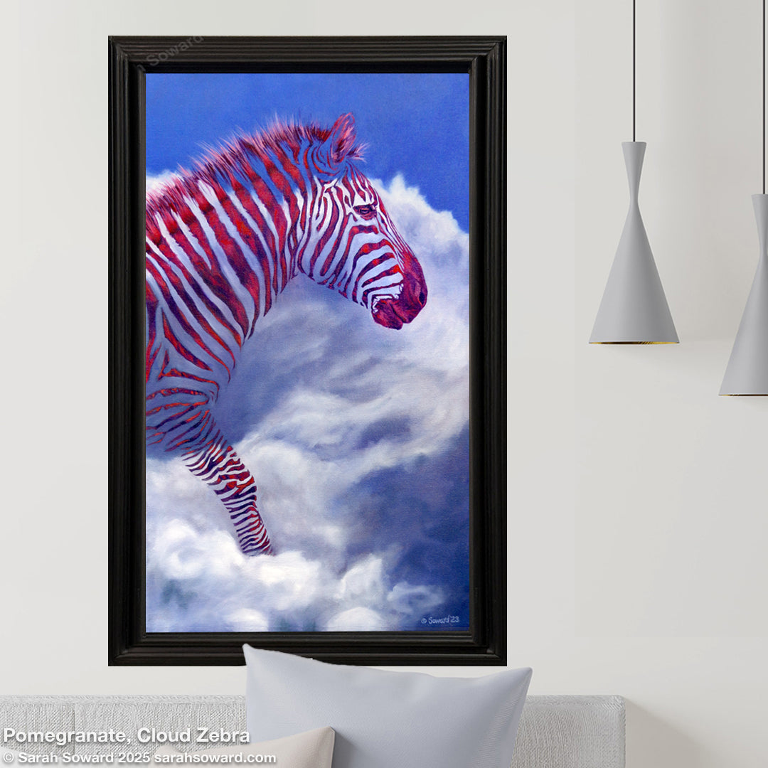 Pomegranate, Cloud Zebra, Original Oil Painting