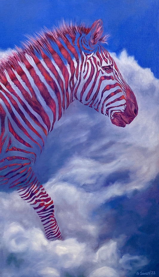 Pomegranate, Cloud Zebra, Original Oil Painting