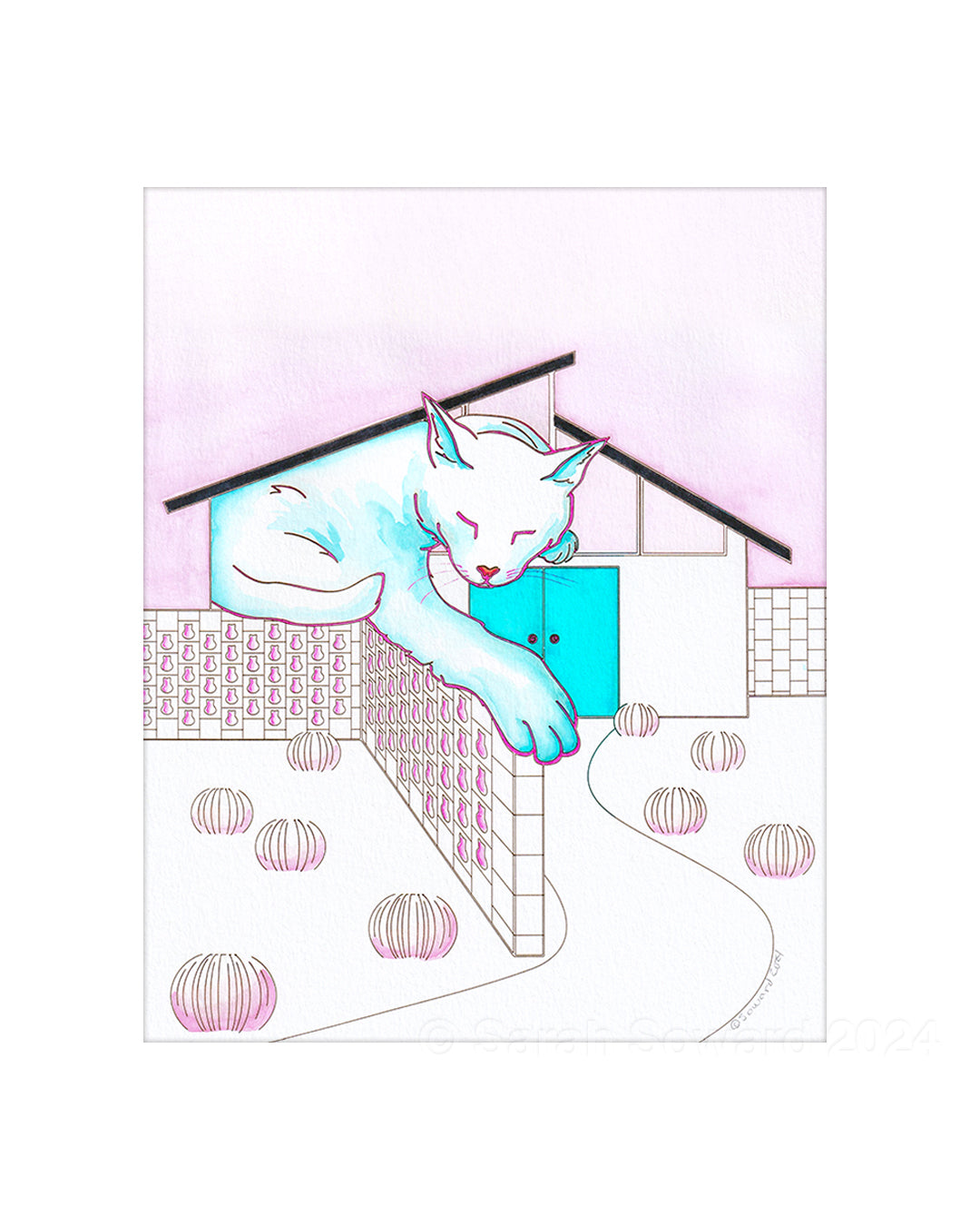 Puma, Modern House Cats Painting