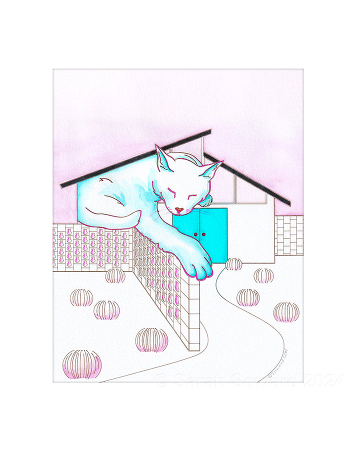 Puma, Modern House Cats Painting