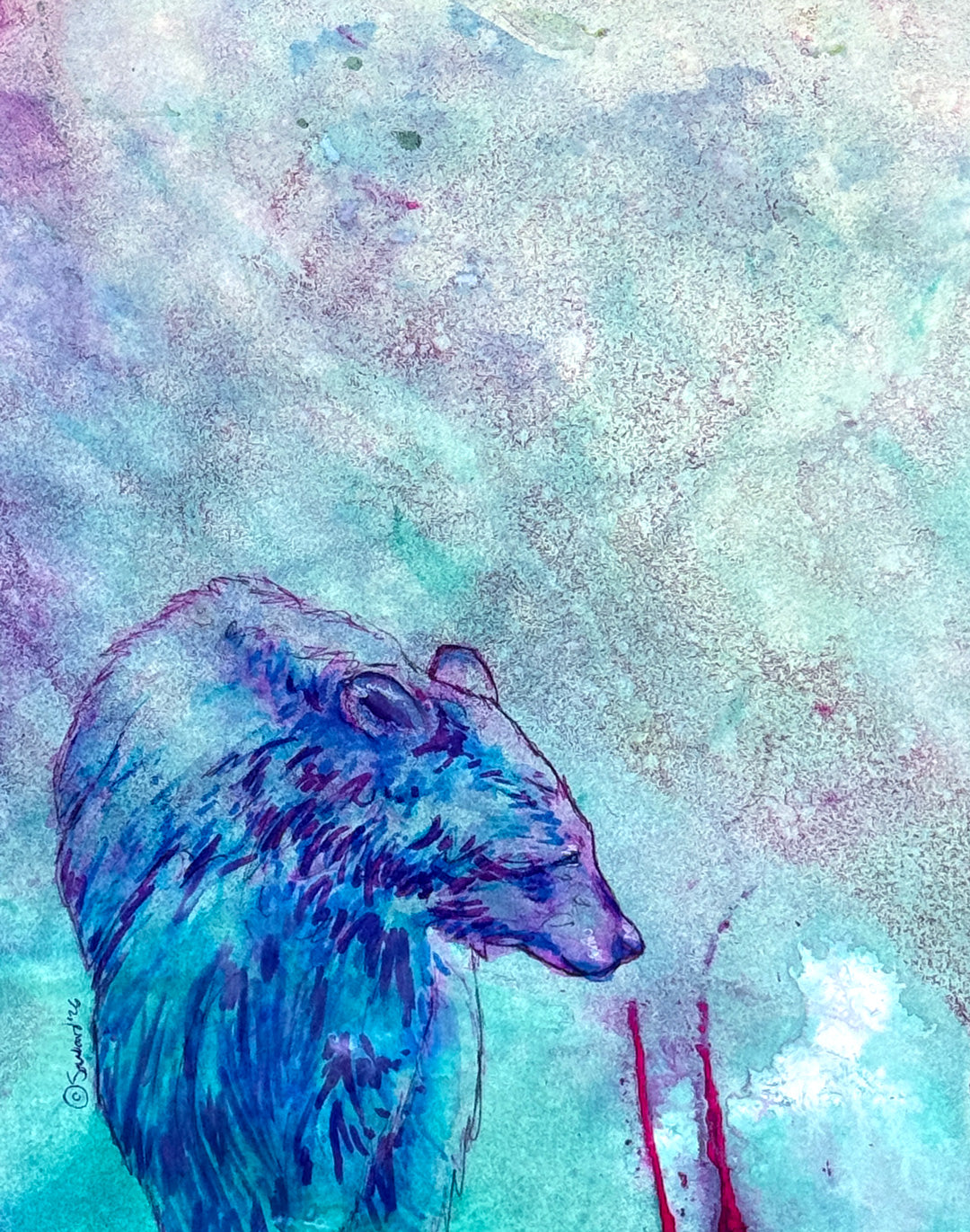 Rain Bear, Original Painting
