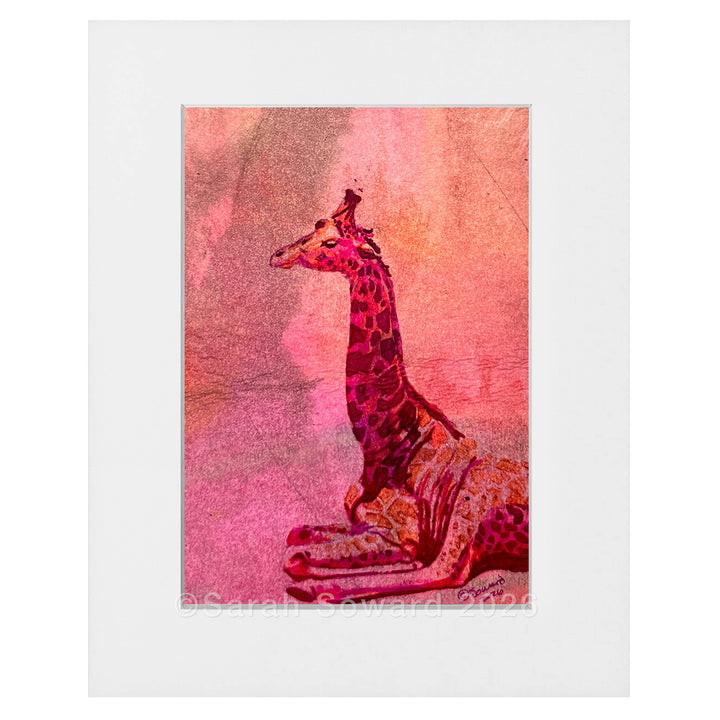 Sunrise Giraffe, Original Painting
