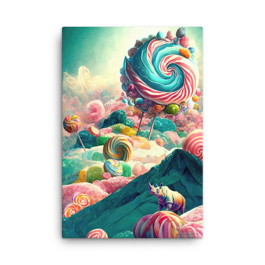 Flavor Mountain, Rhino, Canvas Print