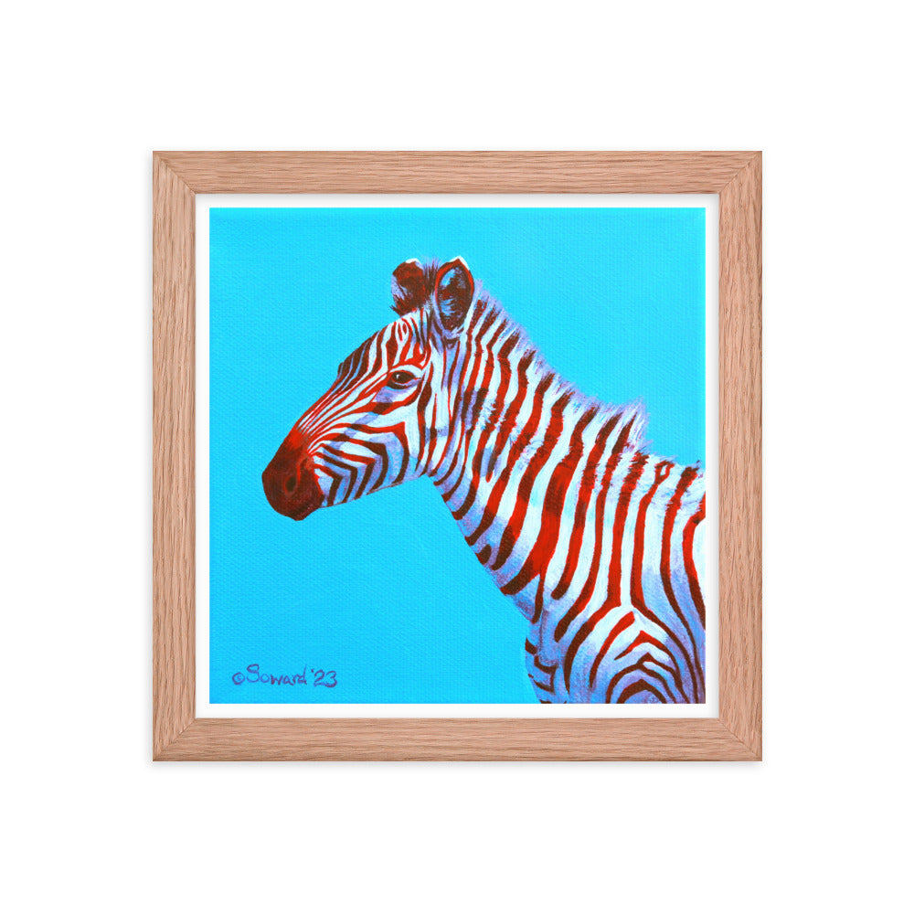 Candy Floss, Zebra Framed Print