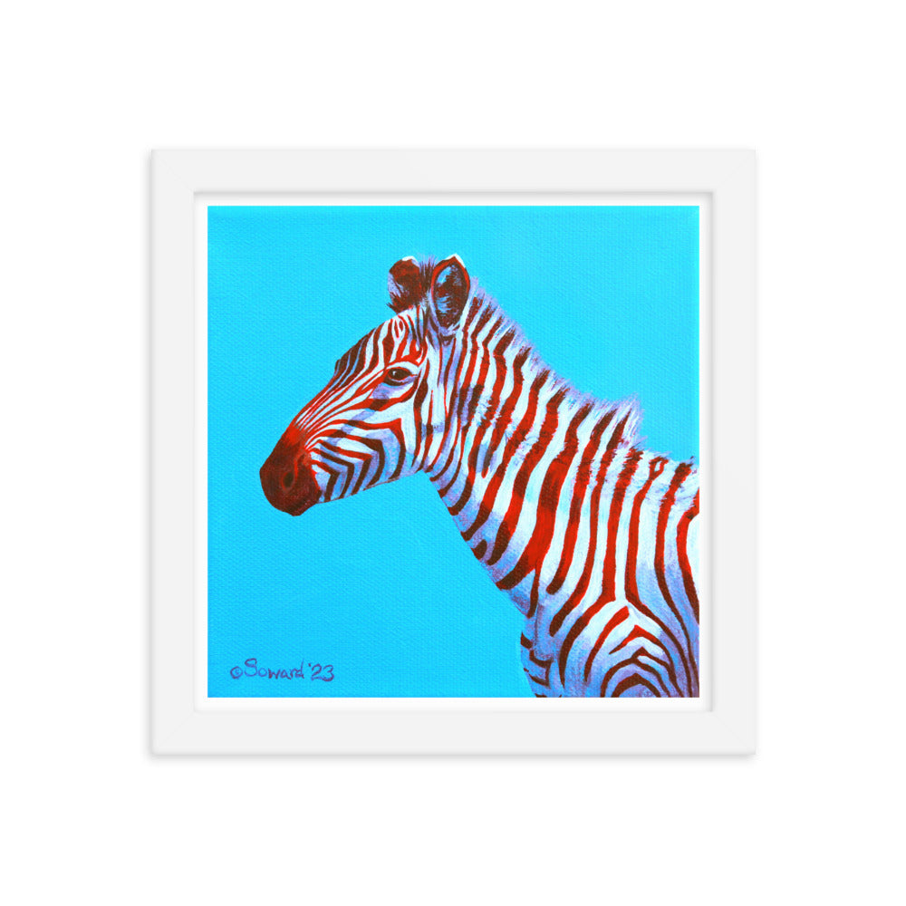Candy Floss, Zebra Framed Print