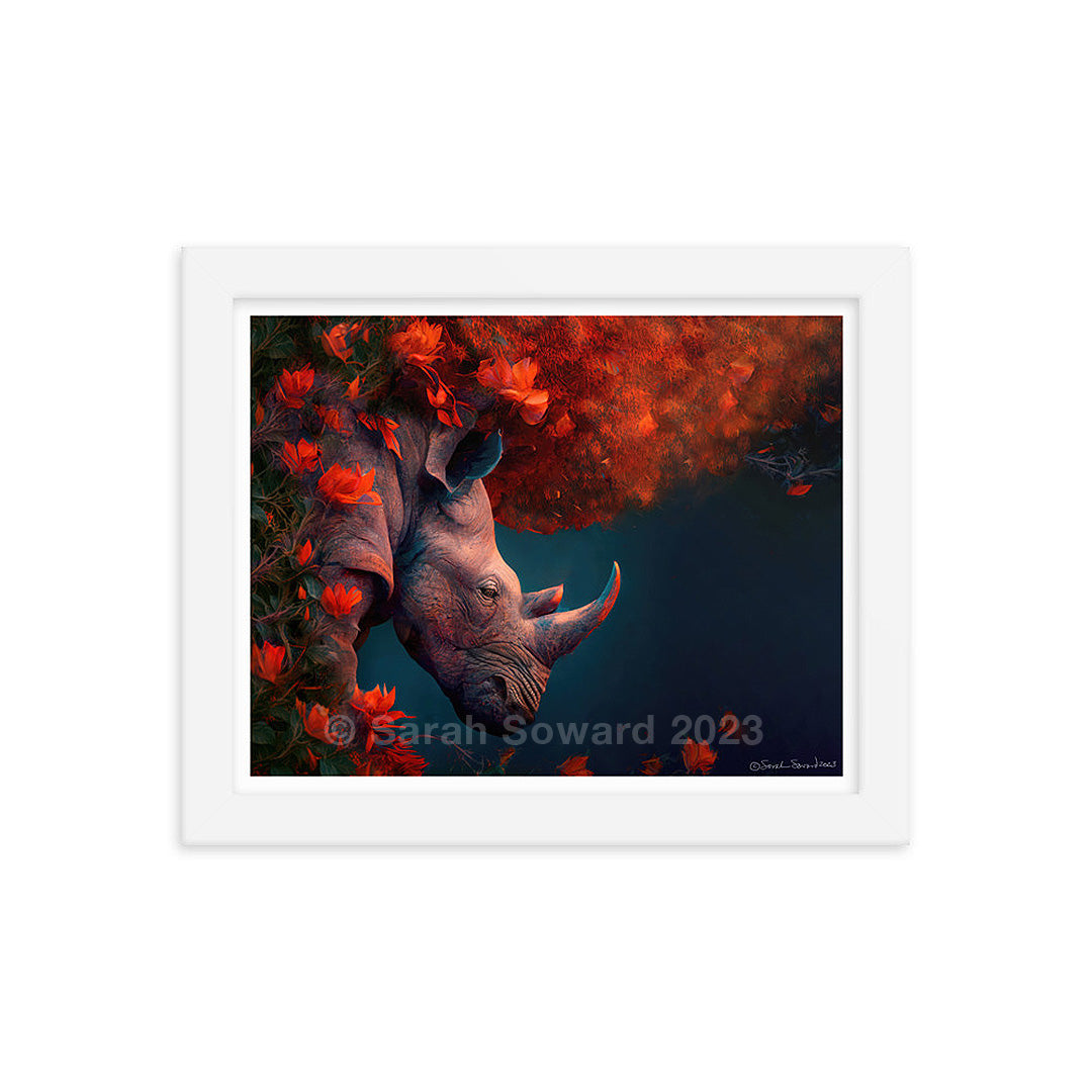 Let Your Blossoms Fall, Rhino Print