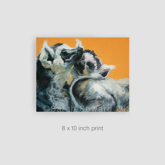 Lemur Love, Limited Edition Print