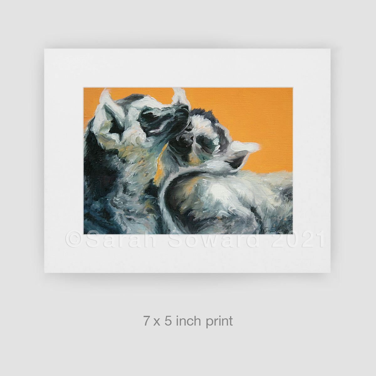 Lemur Love, Limited Edition Print