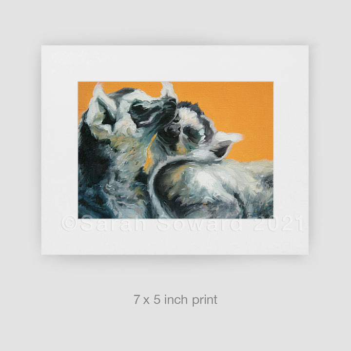 Lemur Love, Limited Edition Print