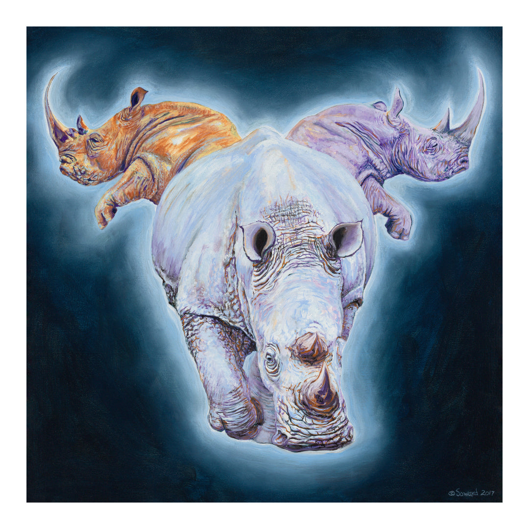 Luna, Rhino Open Edition Print