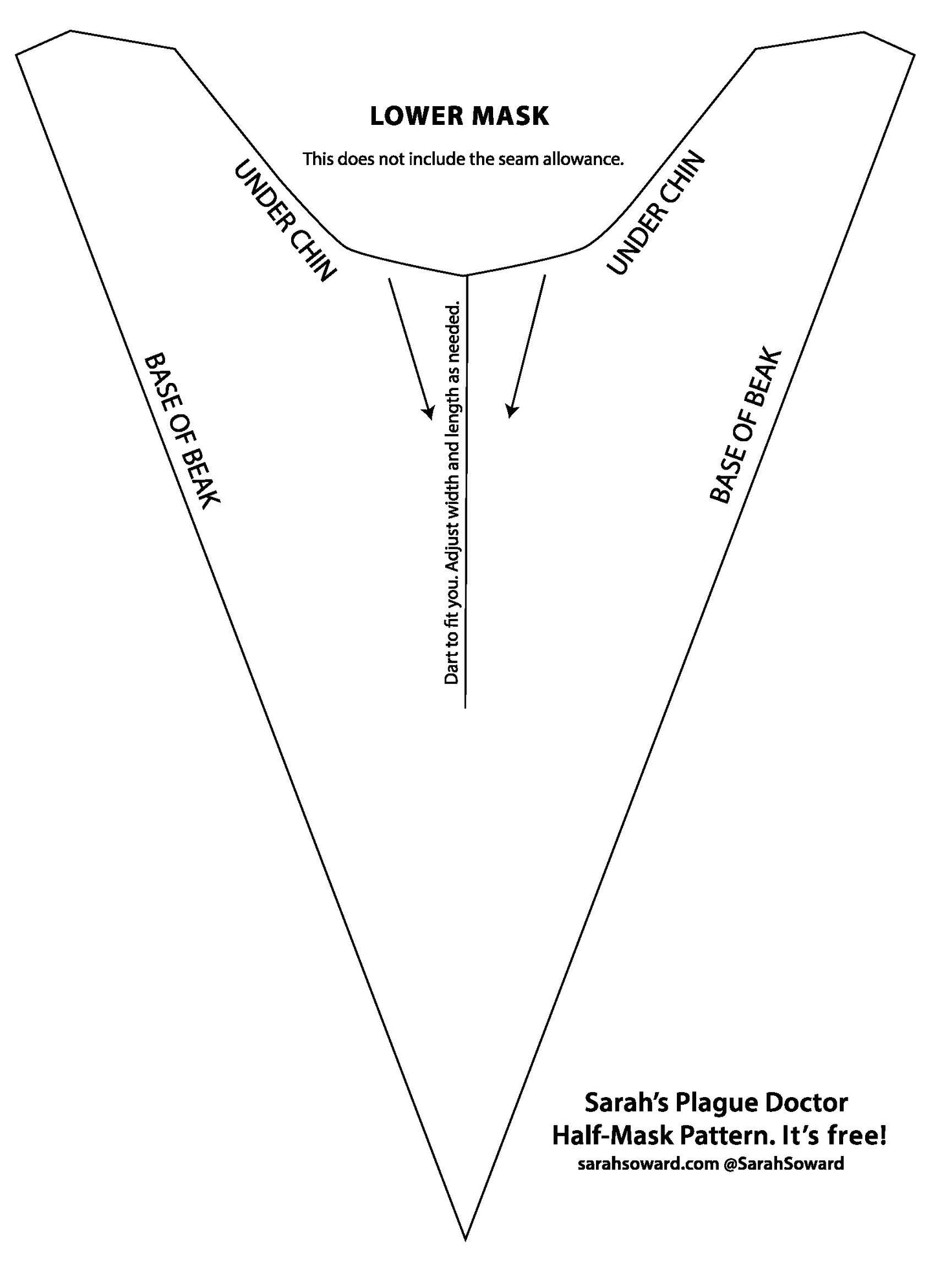 Sarah's Plague Doctor Half-Mask Pattern