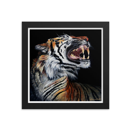 Roar, Tiger in Profile, Framed Print