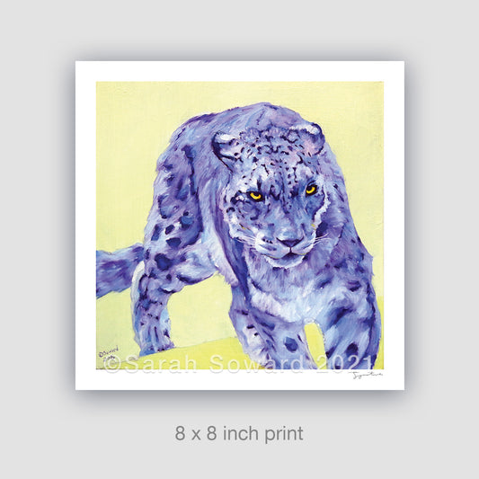 Violet Snow Leopard, Limited Edition Print