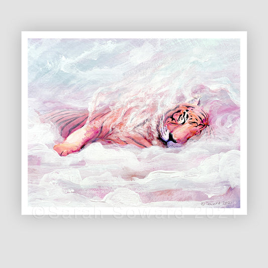 What if the Sky is Made by Dreaming Tigers? Open Edition Print